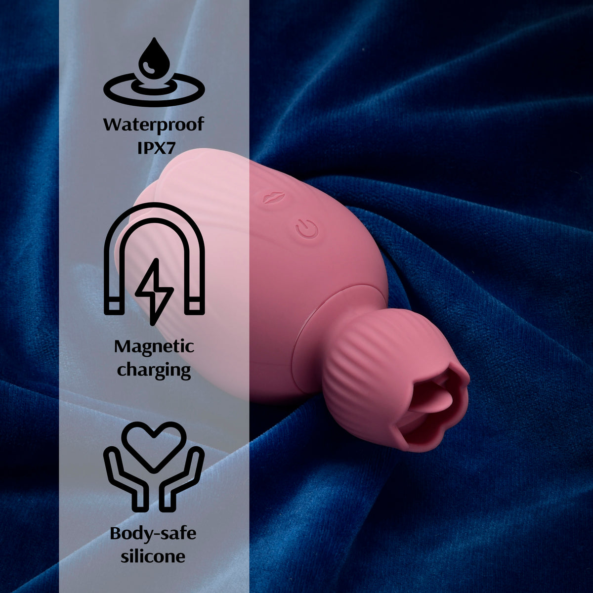 Licking & Suction Rose Vibrator